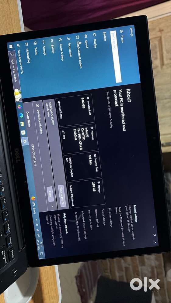 25500 dell leptop i5 7th genretion touch screen
