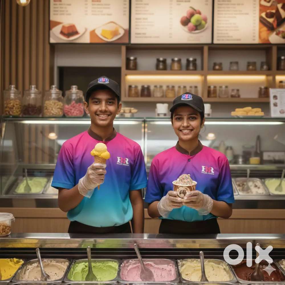 Sales boy/girl Baskin Robbins icecream parlour