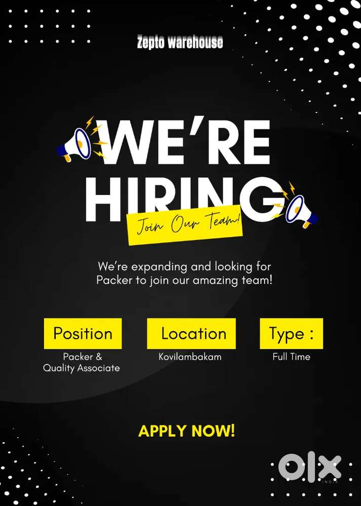 Urgent Vacancy – Packers Needed ₹22,000 Salary