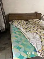Wooden Double bed with mattress
