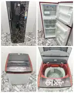I'd68 ondia washing machine & lg flower design fridge combo pack