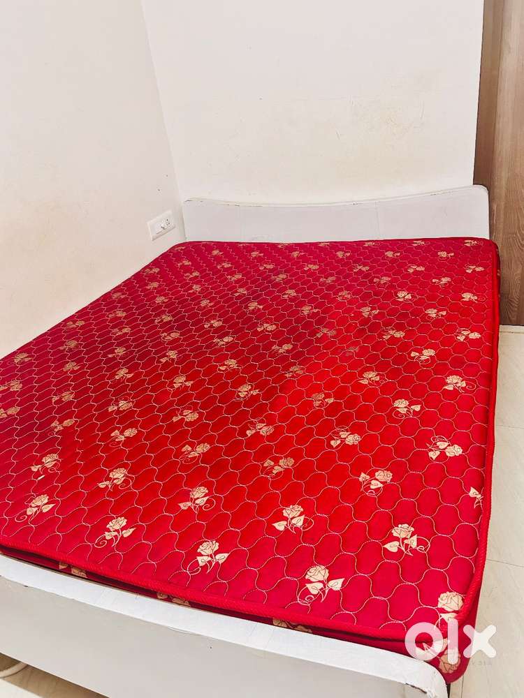 Gently used double bed  with mattress - good condition/brand- Nilkamal