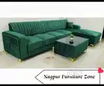 Direct From Factory Outlet, Century L Shape Sofa + Tea Table + 2 Puffy