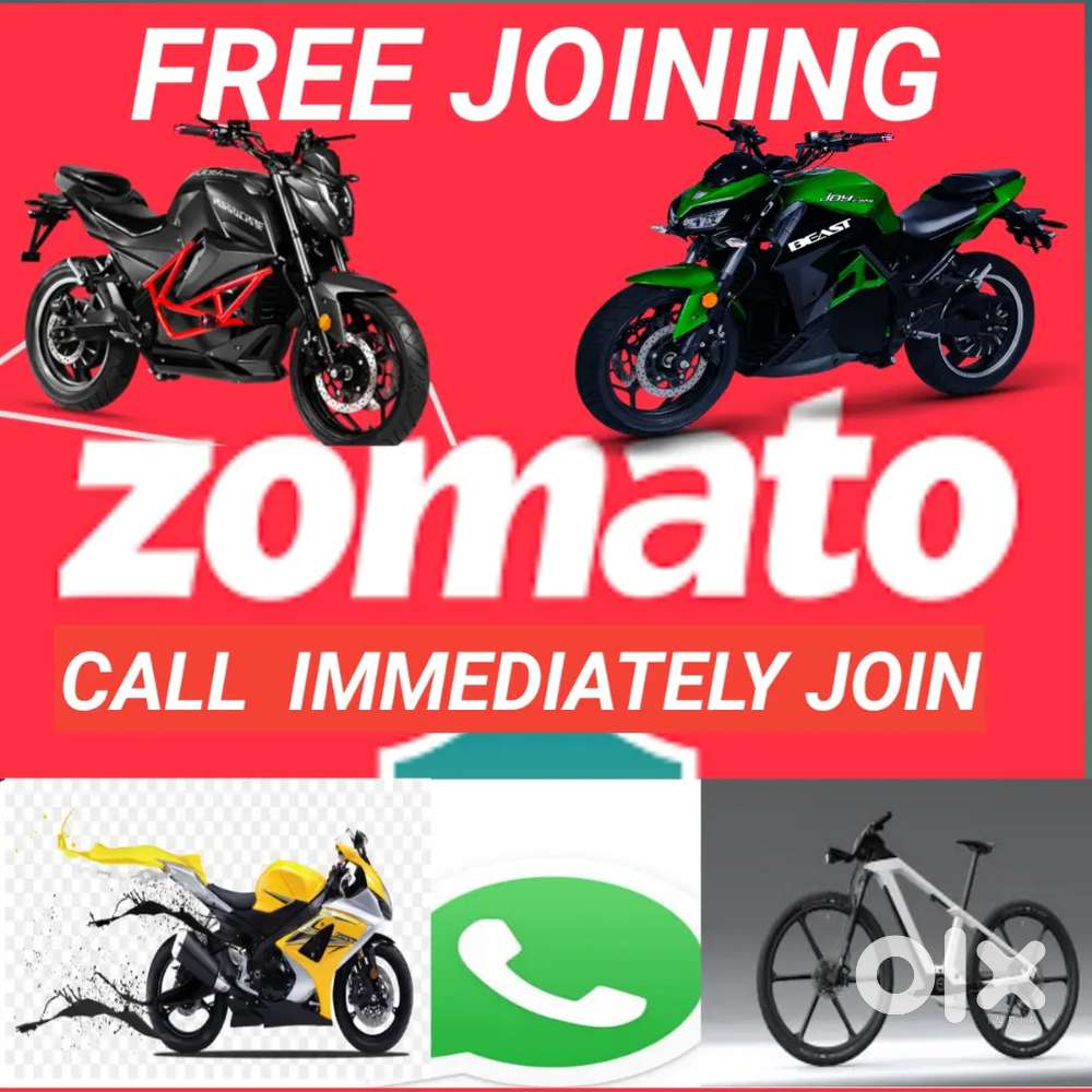FREE JOINING 100 Delivery boys Zomato Food Delivery jobs