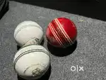 Leather Balls Red White and Pink