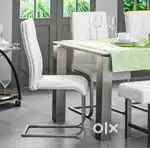 White leather chairs