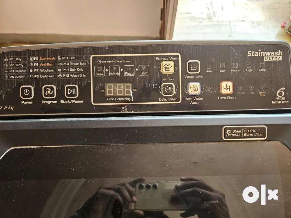 Whirlpool fully automated washing machine 7.2 KG under warranty