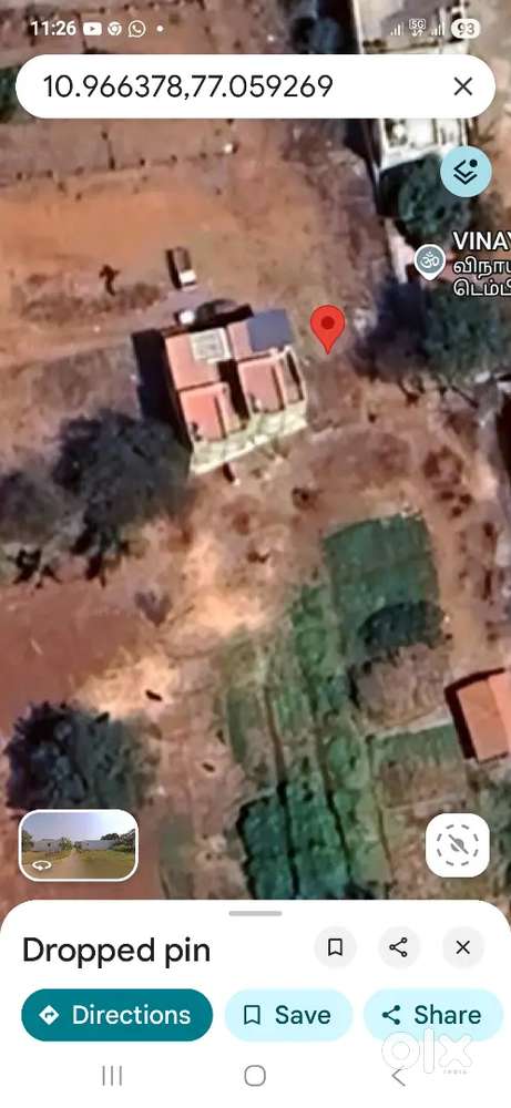 960 square feet  Land