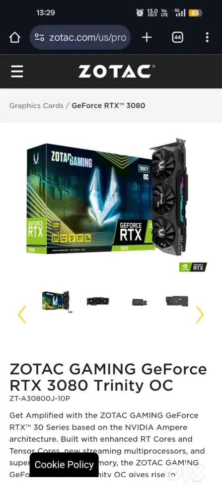 Zotac RTX 3080 10gb LHR