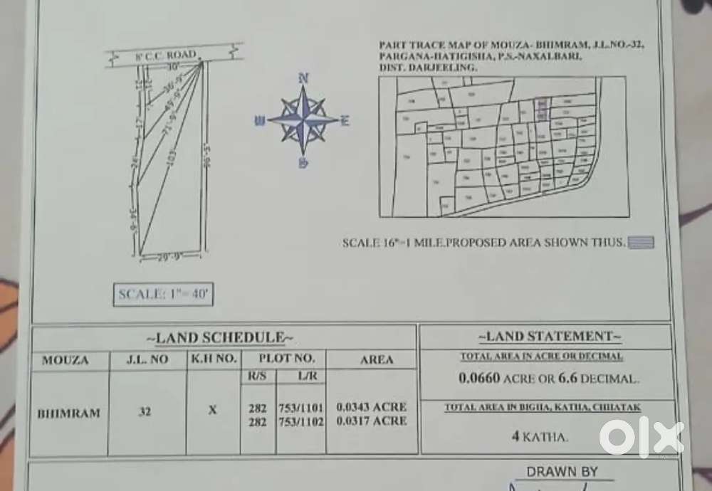 4 katha vest land