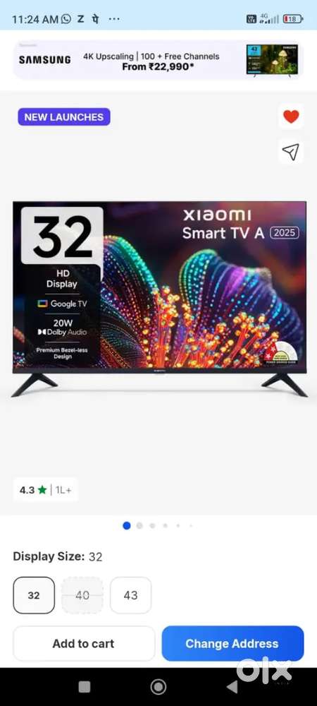 Xiaomi mi A 32inch Hd