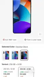 Redmi note 12 pro 8/128 5g with bill box charger