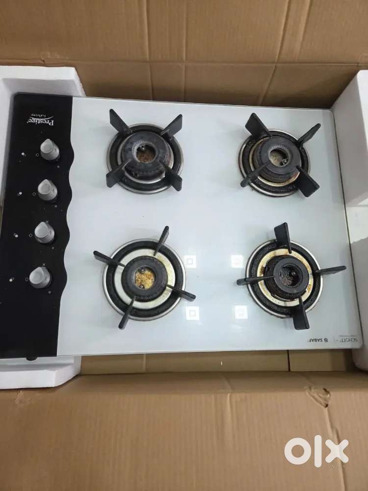 Gas stove with 4 burners prestige company and chimney