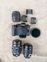 Lumix G85 with 3 lenses