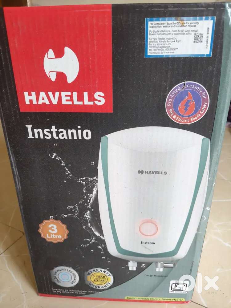 Havells instant geyser 3 ltr