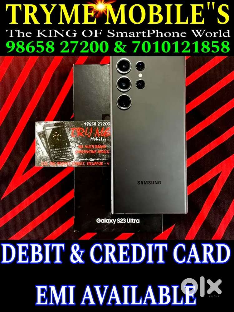 TRYME Indian Warranty SAMSUNG S23 ULTRA Full kit Box Fresh