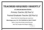 Teacher Recruierd urgently