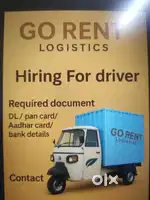 Hiring Drivers for 3 wheeler Electric Ape Vehicles