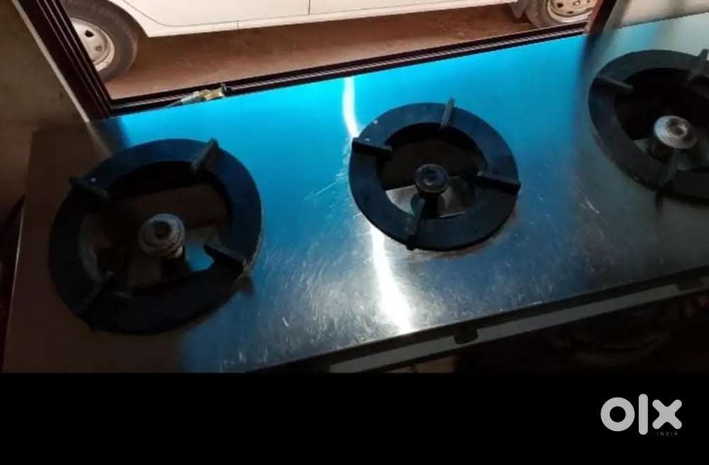 3 burner steel Gas Stove