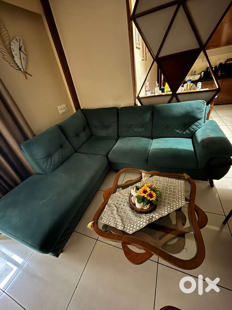 L shape new condition sofa