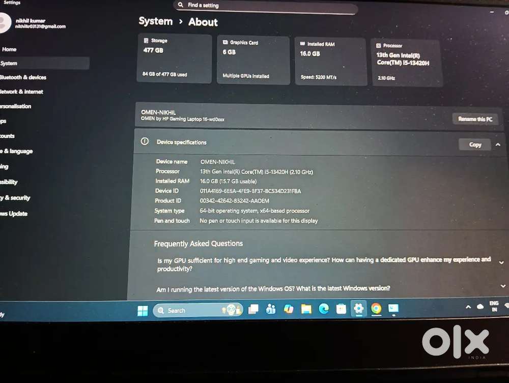 Hp Omen 16 RTX4050