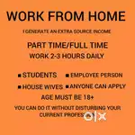 WORK FROM HOME FOR STUDENTS,HOUSEWIFE AND JOB PERSON