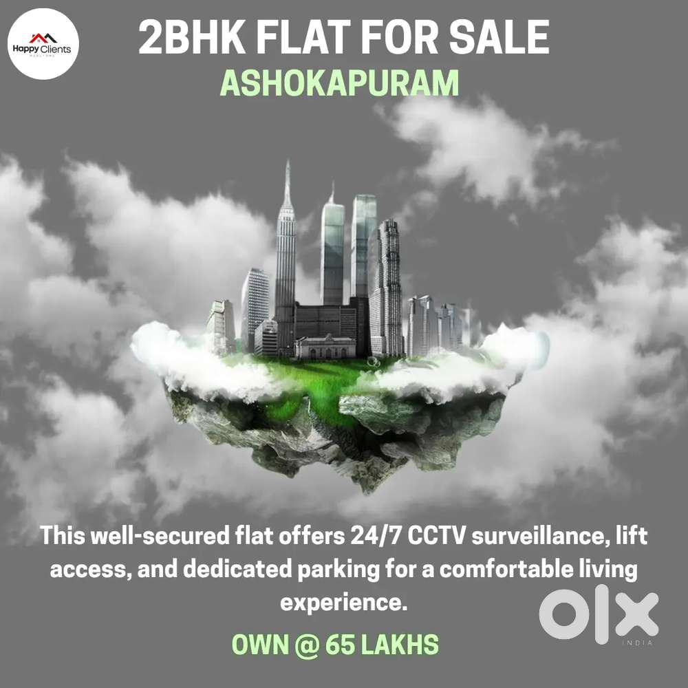 ASHOKAPURAM 2BHK FLAT FOR SALE - 65 LAKHS