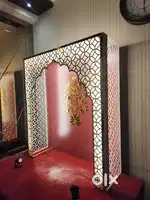 Traditional decorative panel Mandir structure