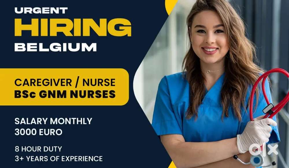 Required BSc gnm nurses for belgium