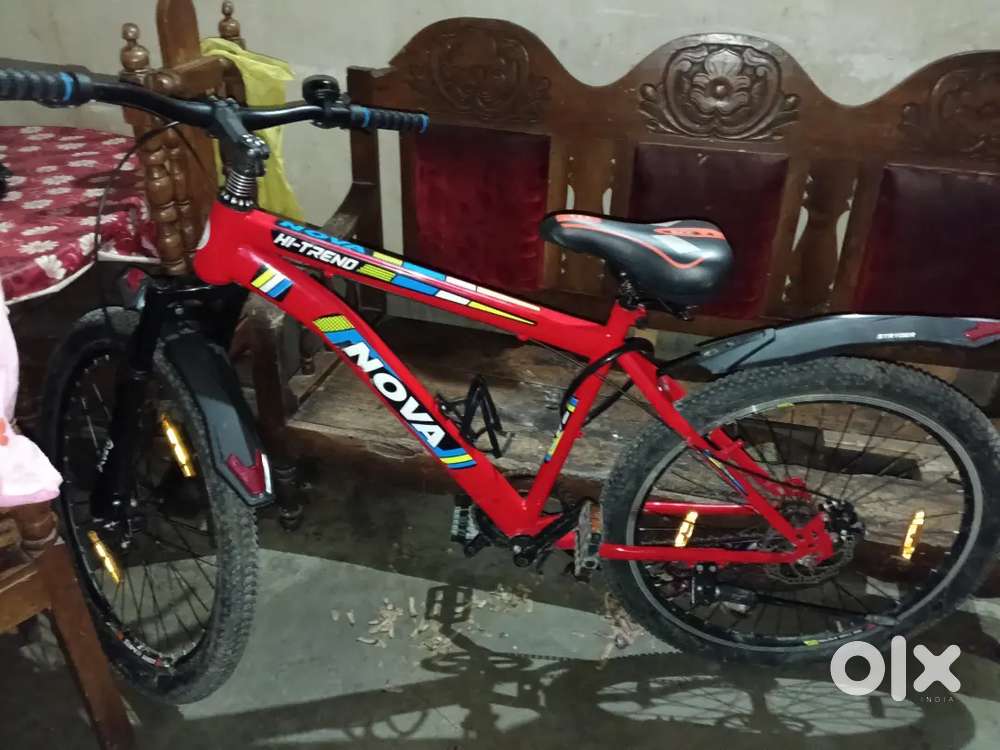 Nova cycle  disc break 26 inch red colour 15 days old