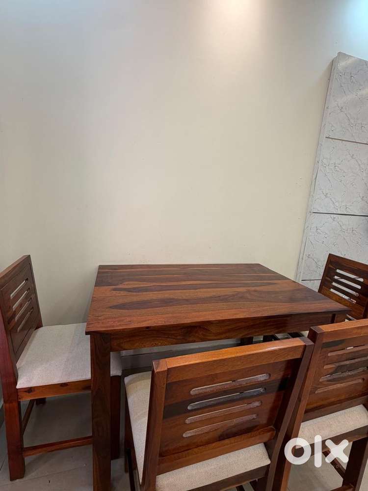 Move out sale: 4 seater Solid Sheesham Wood Dining Table and Chairs