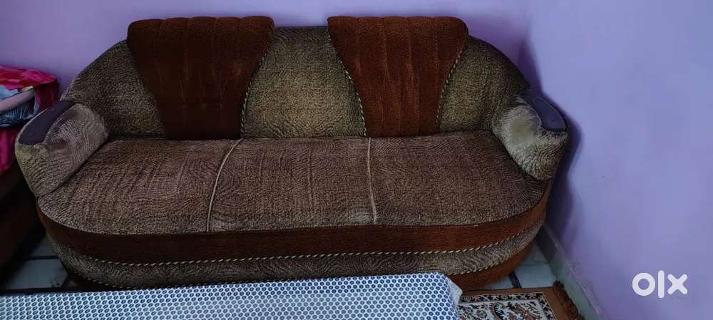 Sofa and Glass Table