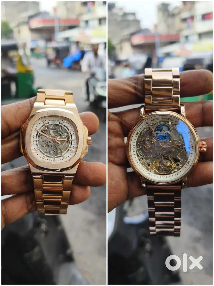Patek philips automatic skeleton watch