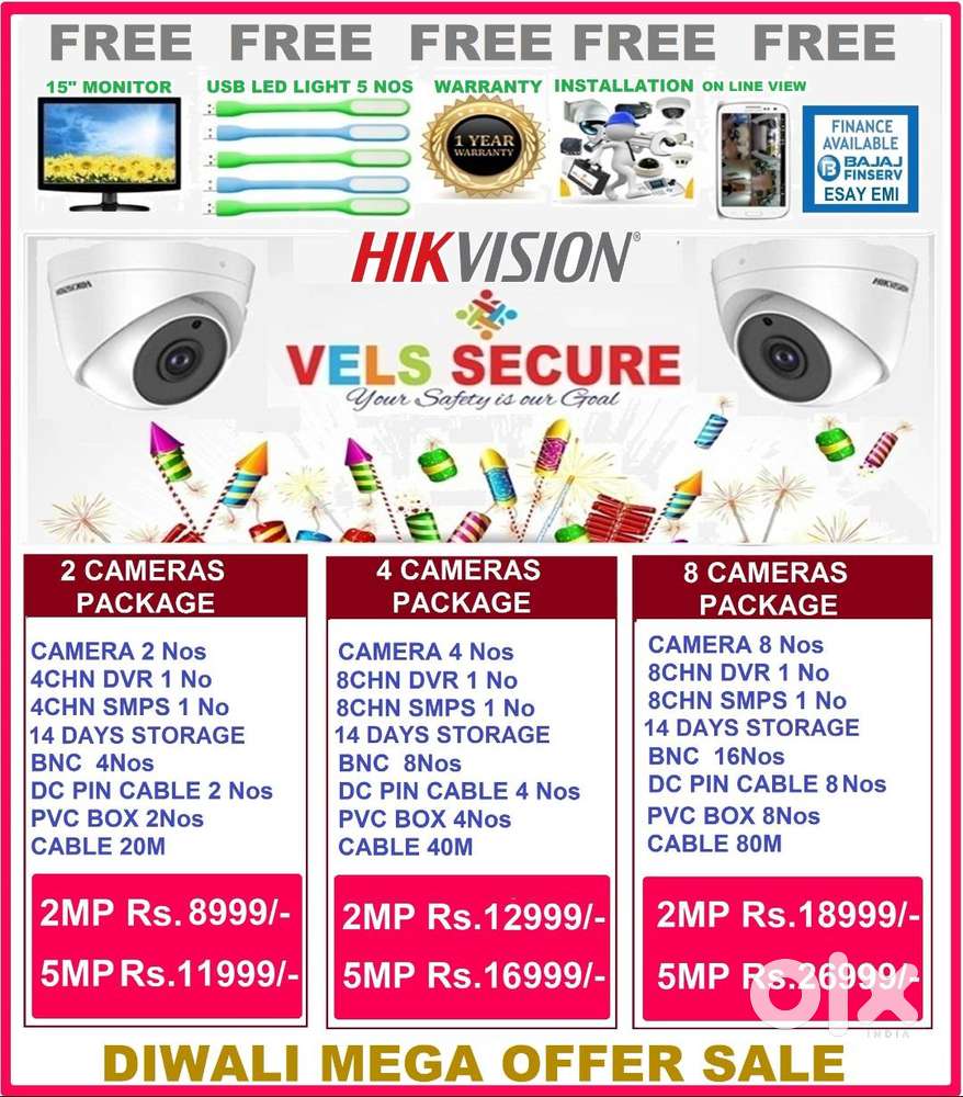VERY VERY LOWEST PRICE    SALE 2MP HIKVISION CCTV CAMERA   DAY & NIGHT