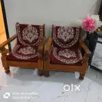 Sagwan sofa with teapoy.