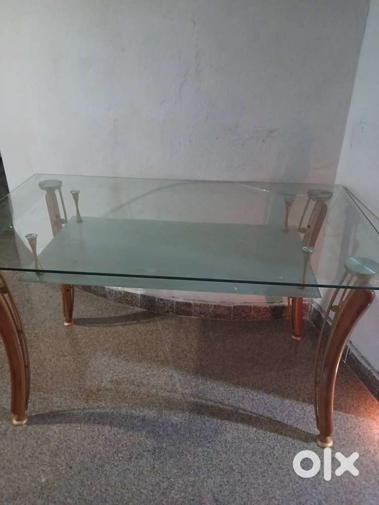 Stylish Glass Dining Table & Elegant Wooden Center Table