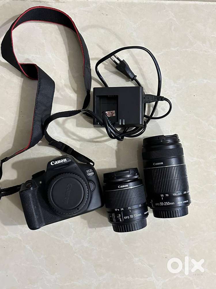 Canon EOS 1300D DSLR + (18-55mm & 55-250mm Lenses + Bag)