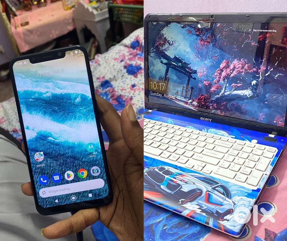 Sony laptop and motorola phone exchange with any iphone