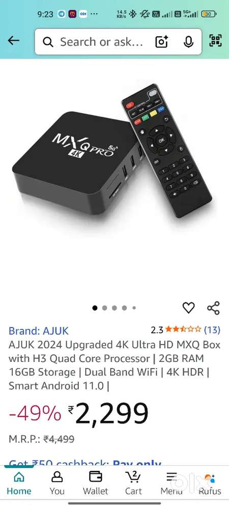 Satup box  , wifi through