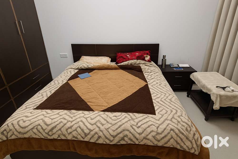 Double bed with Mattress and Side tables