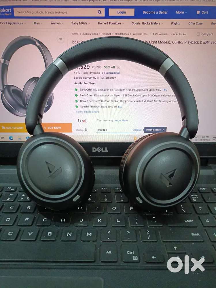 Boat rockerz headphones 480 purchased at 28 nov 2025 with bill
