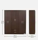 Urgent Sale! 6-Door Wardrobe (Chocolate Finish) - Almost New - ₹7,499