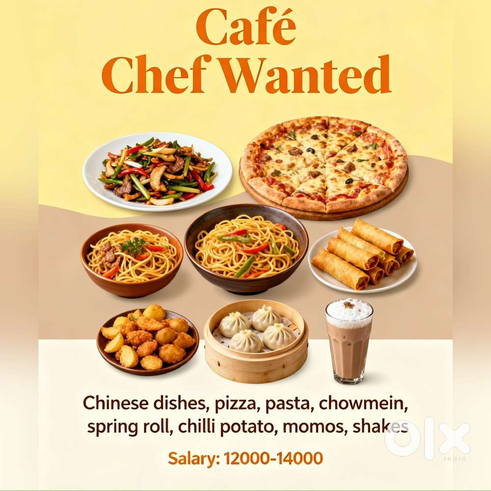 Hiring Talented Café Chef - Skilled in Chinese Dishes and More!
