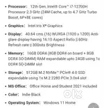 ASUS Vivobook 16,Intel Core i7-12700H (16GB/512GB/Intel Iris Xe Grph