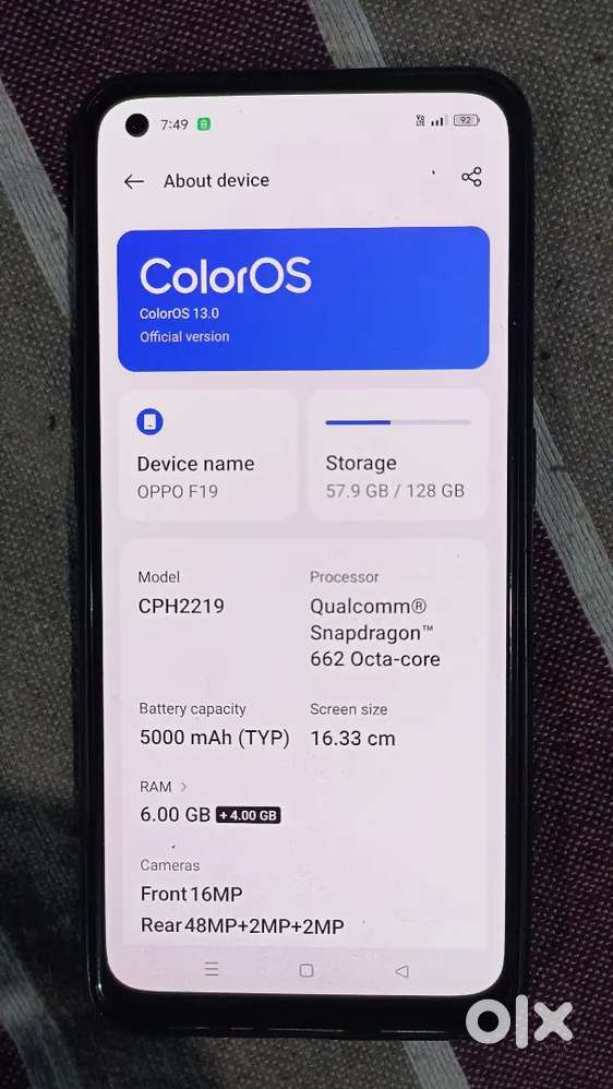 Oppo F19 full condition urgent sale