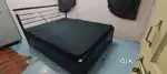 Iron box bed with mettress.