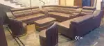 U shape sofa leatherite fabric