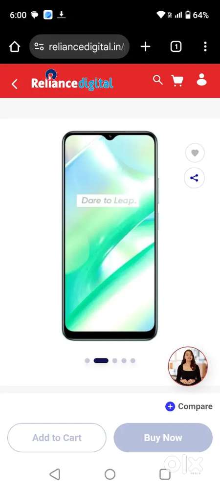 Realme c33 ram 4 rom 64 good condition all accessories available