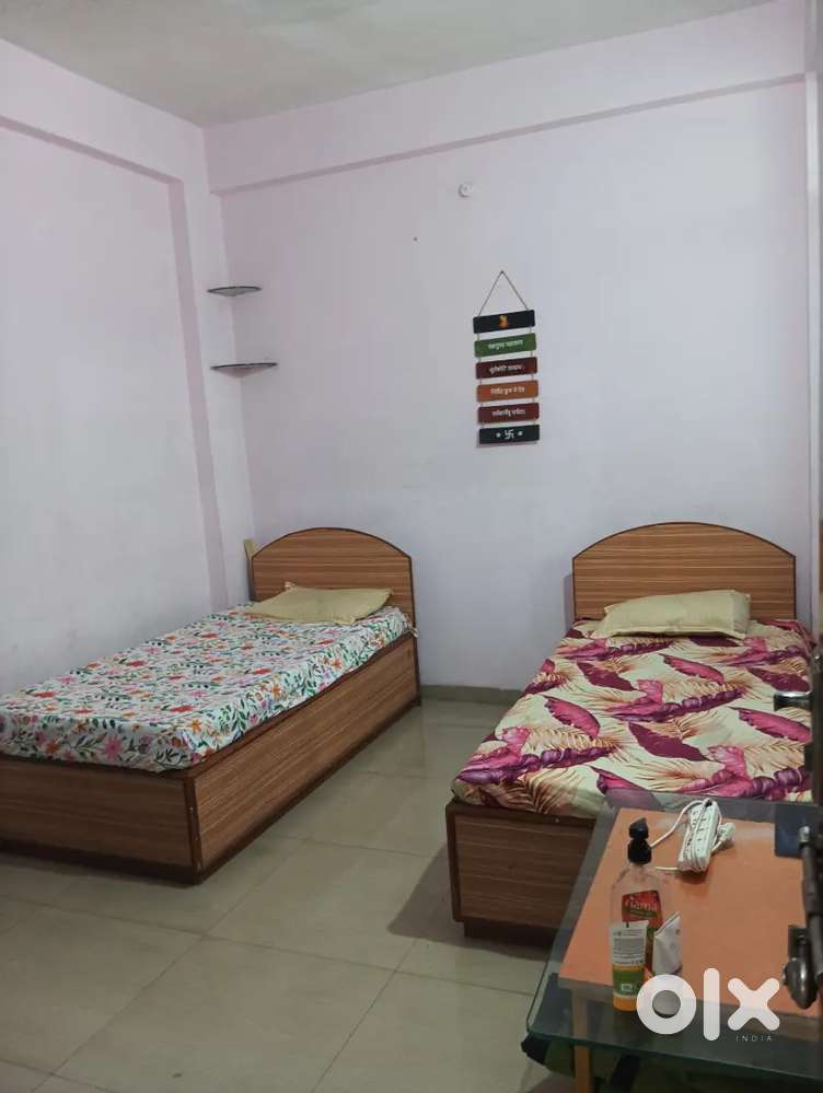 PG available for Male person in 2 BHK fully furnished Flat