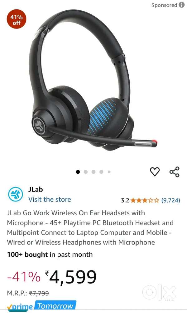 Headphones for sale - JLab Go Work Wireless On Ear Headsets